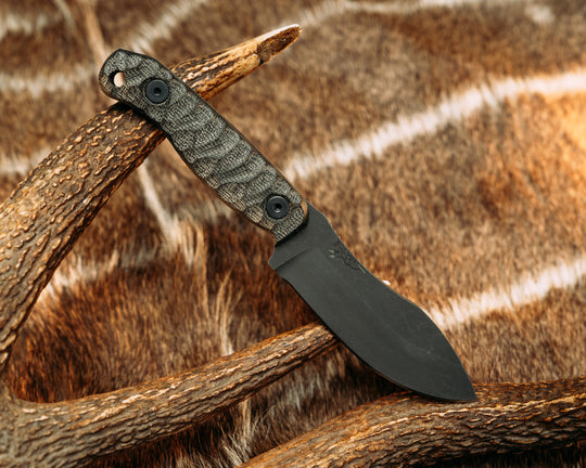 Skinner Jr - OD Green Canvas Micarta, Allen Bolts, Chaos Grip