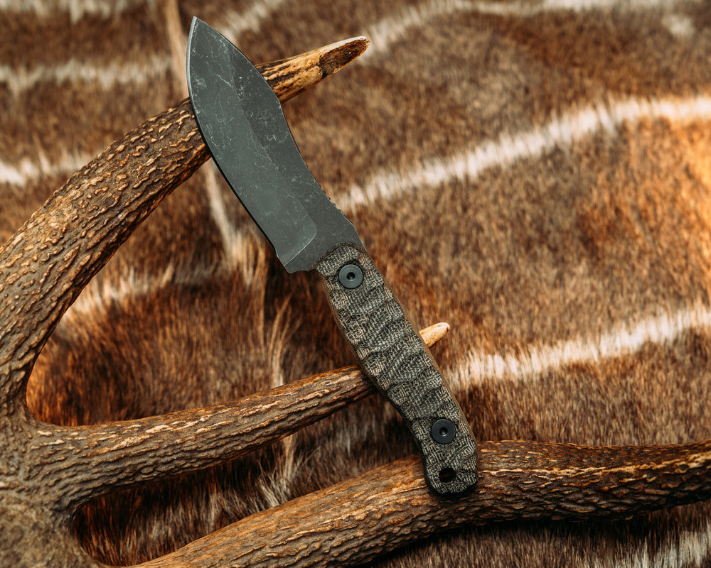 Skinner Jr - OD Green Canvas Micarta, Allen Bolts, Chaos Grip