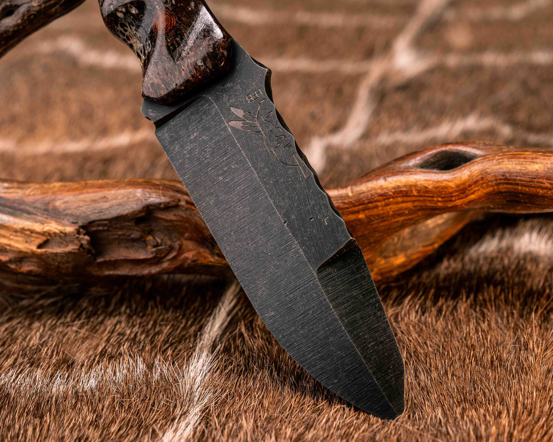 Disaster Jr- Dinosaur Bone, Vintage Westinghouse Micarta Pins, Textured Grip