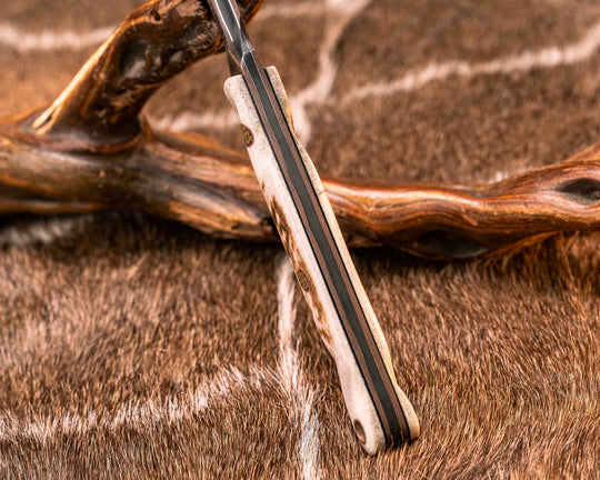 OSS Spike- Baker Forge Raindrop Pattern CopperMai- Moose Antler, Mosaic Pins, Copper Lanyard Pin, Textured Grip
