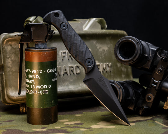 Gulo Gulo - Black G10, Armor Black Cerakote, Allen Bolts, Iron Grip