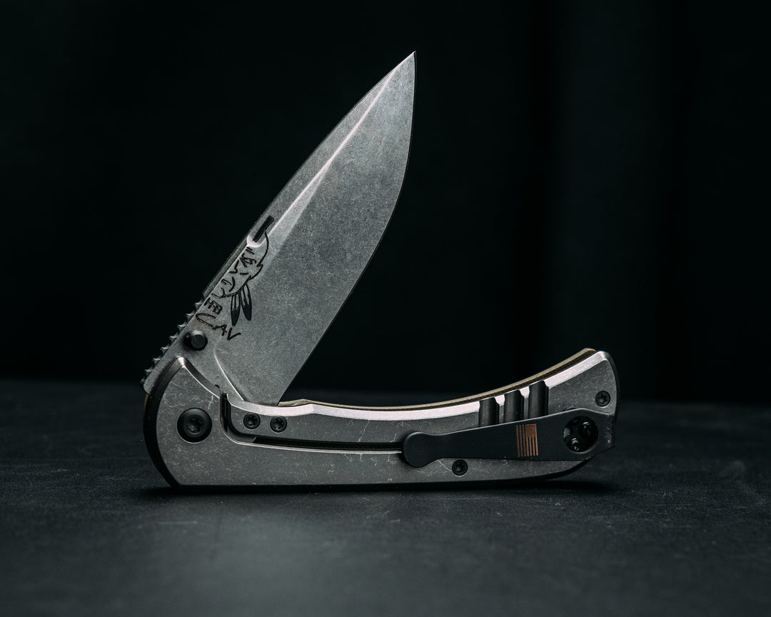 Cav Folder - OD Green G10, Textured Grip, TI Frame.