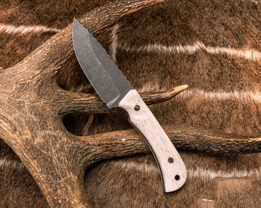 Cavner- Elk Antler, Mosaic Pins, Copper Lanyard Pin, Textured Grip