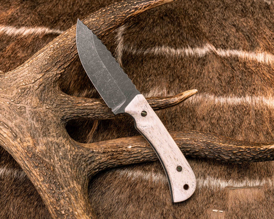Cavner- Elk Antler, Mosaic Pins, Copper Lanyard Pin, Textured Grip