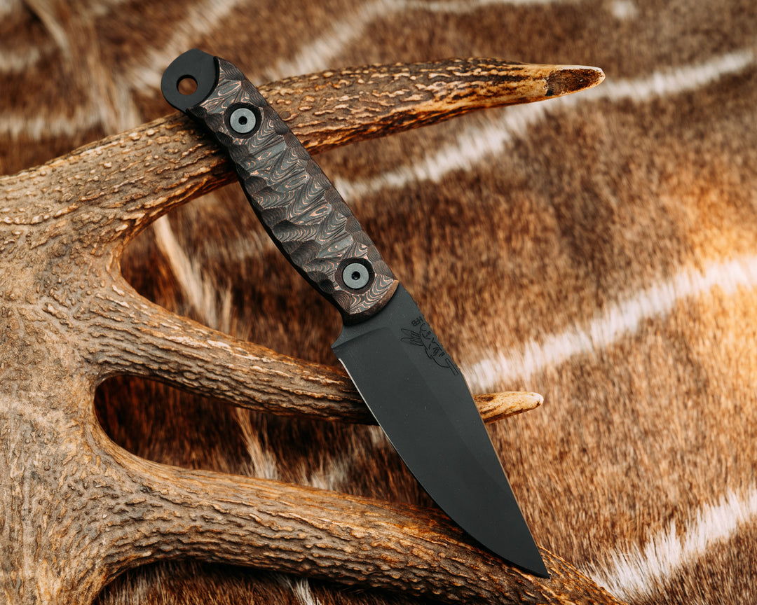 Crow Scalper - Copper Camo Carbon, Armor Black Cerakote, Allen Bolts, Chaos Grip.