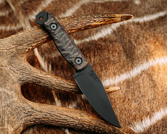 Crow Scalper - Copper Camo Carbon, Armor Black Cerakote, Allen Bolts, Chaos Grip.