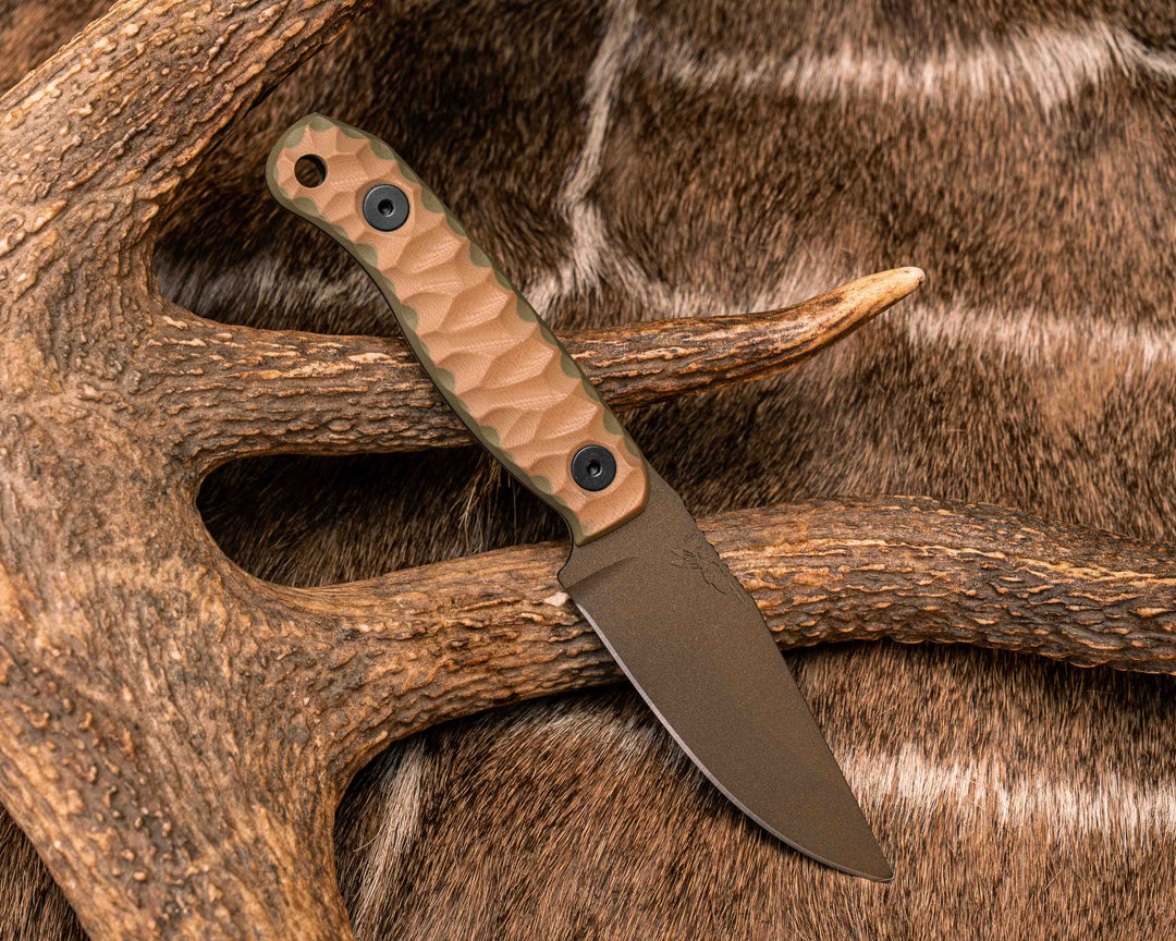 Feather Light- Coyote/OD Green G10, Midnight Bronze Cerakote, Allen Bolts, Textured Grip