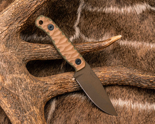 Feather Light- Coyote/OD Green G10, Midnight Bronze Cerakote, Allen Bolts, Textured Grip