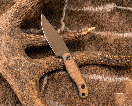 Feather Light- Coyote/OD Green G10, Midnight Bronze Cerakote, Allen Bolts, Textured Grip