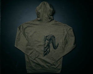 Ram Logo Hoodie army green