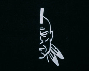 Black Half Face Logo Tee shirt