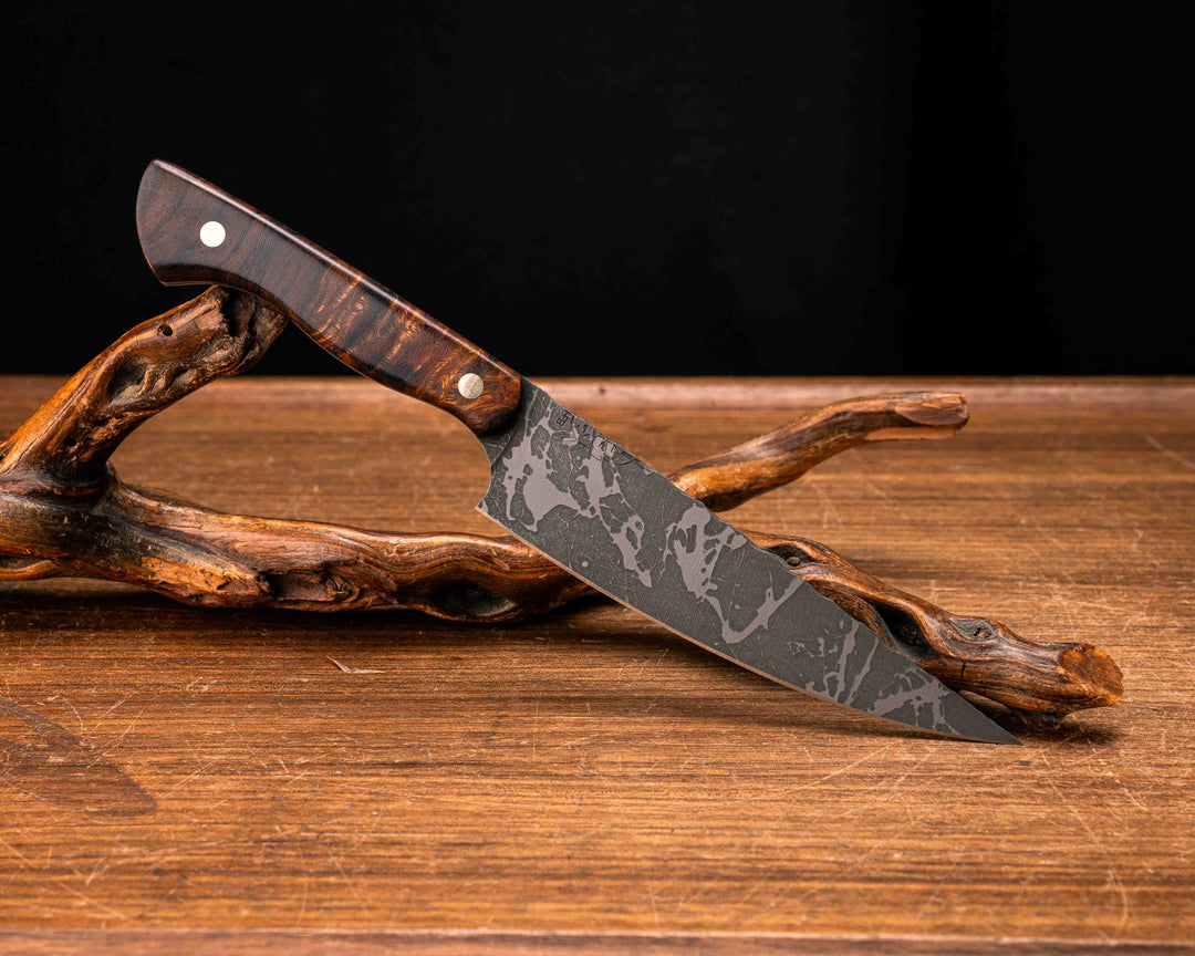 Utility Blade- Desert Ironwood, Brass Pins, Smooth Grip