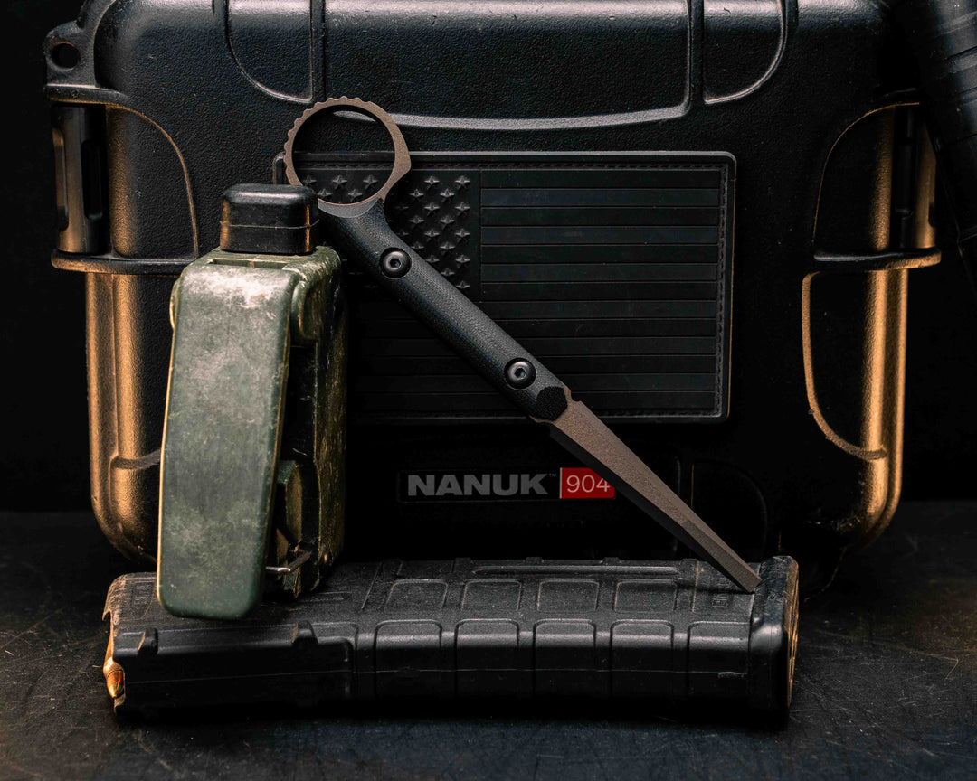 Ring Flathead Tool - Black G10, Midnight Bronze Cerakote, Allen Bolts, Smooth Grip