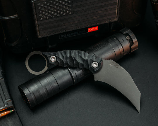 Karambito - Black G10, Ti Torx Bolts, Chaos Grip