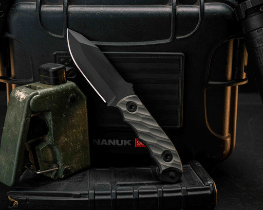 Disaster Cub- Grey G10, Armor Black Cerakote, Allen Bolts, Textured Grip