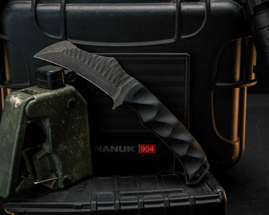 Vulture- Black G10, CF Pins, Textured Grip