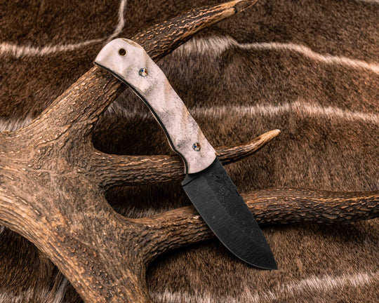 Cavner- Elk Antler, Patriot Mosaic Pins, Bronze Layard Pin, Textured Grip