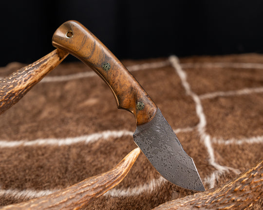 Beef Harpoon- Teak, Mosaic Pins, Brass Lanyard Pin, Contoured Grip