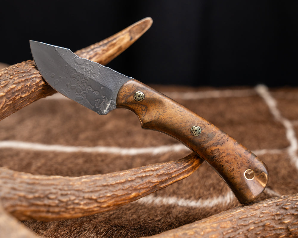 Beef Harpoon- Teak, Mosaic Pins, Brass Lanyard Pin, Contoured Grip