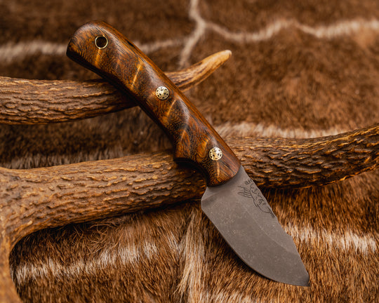 Beef Harpoon- Pheasantwood, Mosaic Pins, Brass Lanyard Pin, Grooved Grip