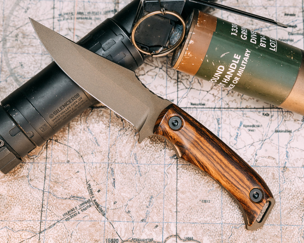 Tosahwi - Desert Ironwood, Midnight Bronze Cerakote, Allen Bolts, Smooth Grip