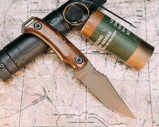 Tosahwi - Desert Ironwood, Midnight Bronze Cerakote, Allen Bolts, Smooth Grip