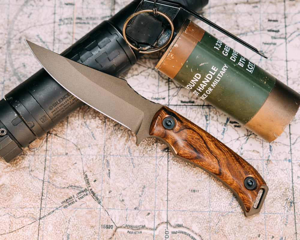 Tosahwi - Desert Ironwood, Midnight Bronze Cerakote, Allen Bolts, Smooth Grip