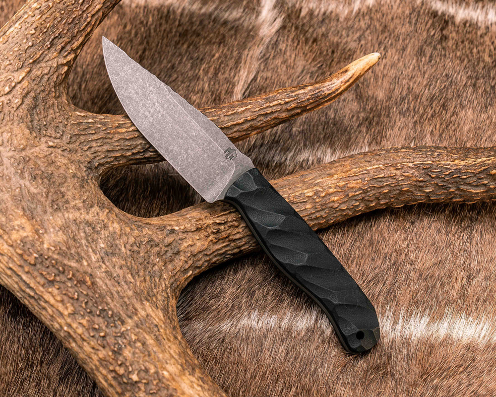 Feather Light- Black G10, CF Pins, CF Lanyard Pin, Textured Grip