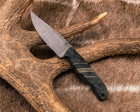 Feather Light- Black G10, OD Green and Black G10 Split, CF Pins, CF Lanyard Pin, Textured Grip