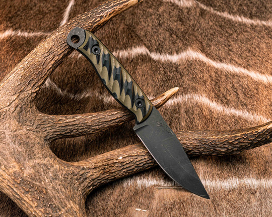 Crow Jr- Black/OD Green G10, Allen Bolts, Textured Grip