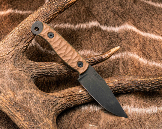 Crow Scalper- Coyote/OD Green G10, Allen Bolts, Textured Grip
