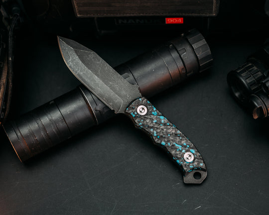 Disaster Cub - Turquoise Rocky Wave Carbon, Ti Allen Bolts, Textured Grip