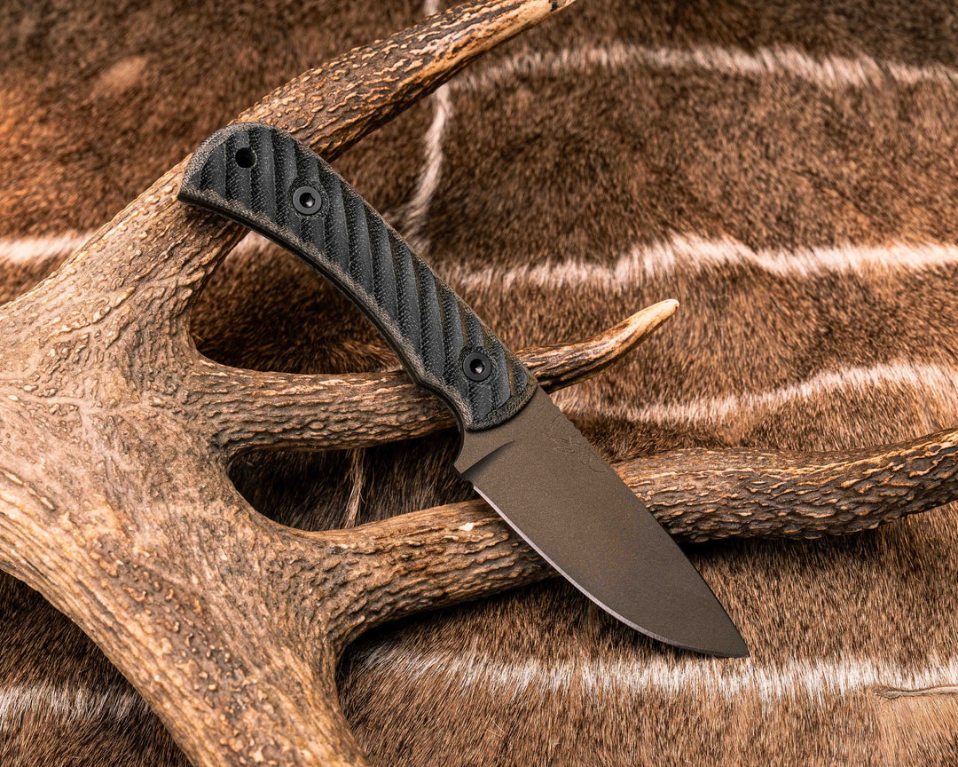 Cavner- Black/OD Green Canvas Micarta, Midnight Bronze Cerakote, Allen Bolts, Textured Grip