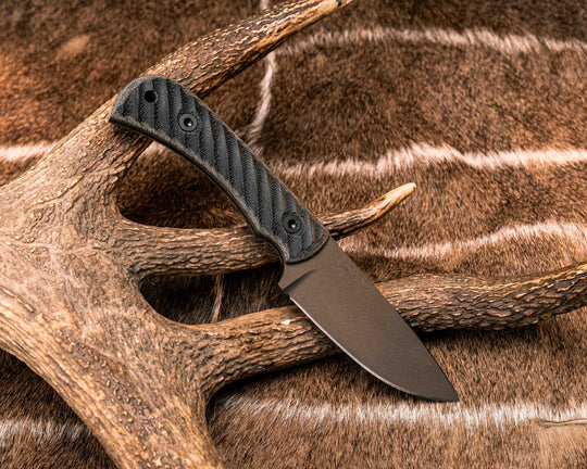 Cavner- Black/OD Green Canvas Micarta, Midnight Bronze Cerakote, Allen Bolts, Textured Grip