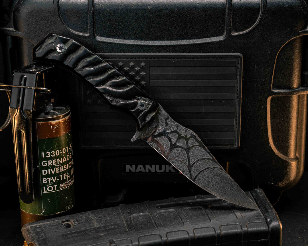 Tosahwi- Bison Horn, Mosaic Pin, Textured Grip