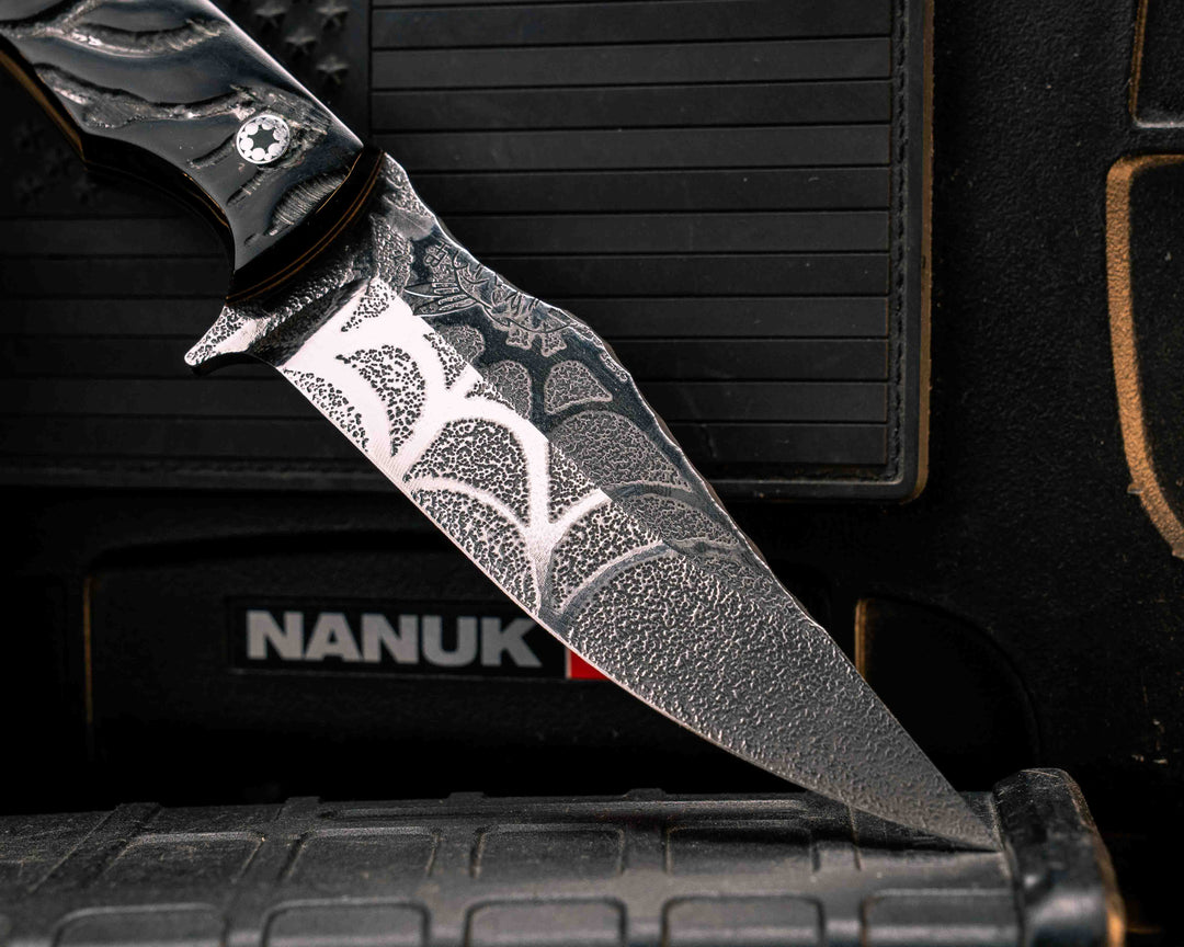Tosahwi- Bison Horn, Mosaic Pin, Textured Grip