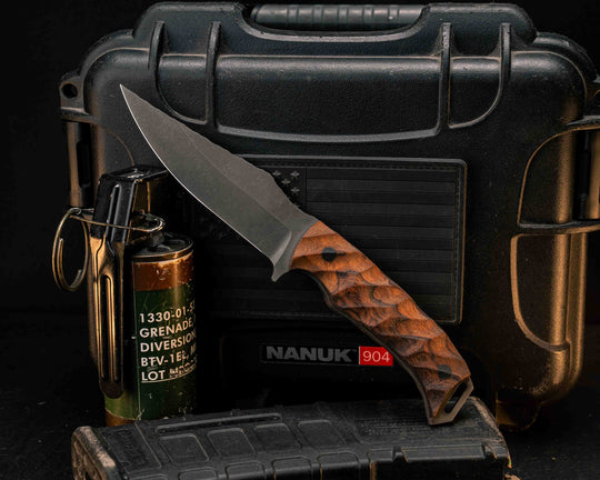 Tosahwi- Bead Blasted Rustic Finish Desert Ironwood, CF Pins, Textured Grip