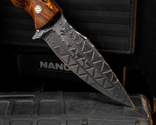 Ishi- Desert Ironwood, Black G10, Copper, OD Green G10, White G10 and Brass Split, Mosaic Pin, Copper Lanyard Pin, Textured Grip