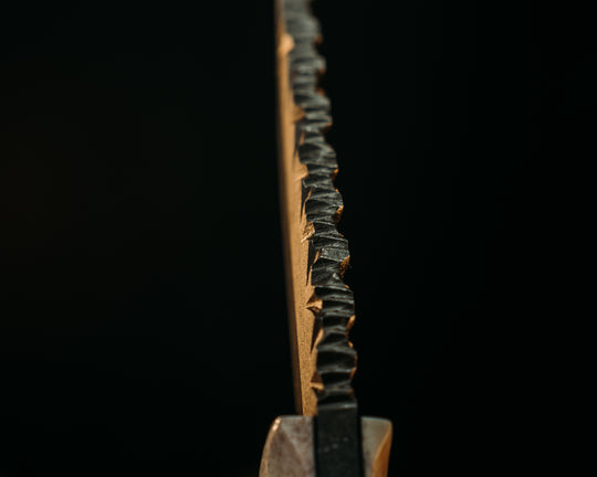 Crow Pre-Jay- Elk Antler, Giant Irish Elk, Patriot Mosaic Pins, Brass Lanyard Pin, Textured Grip