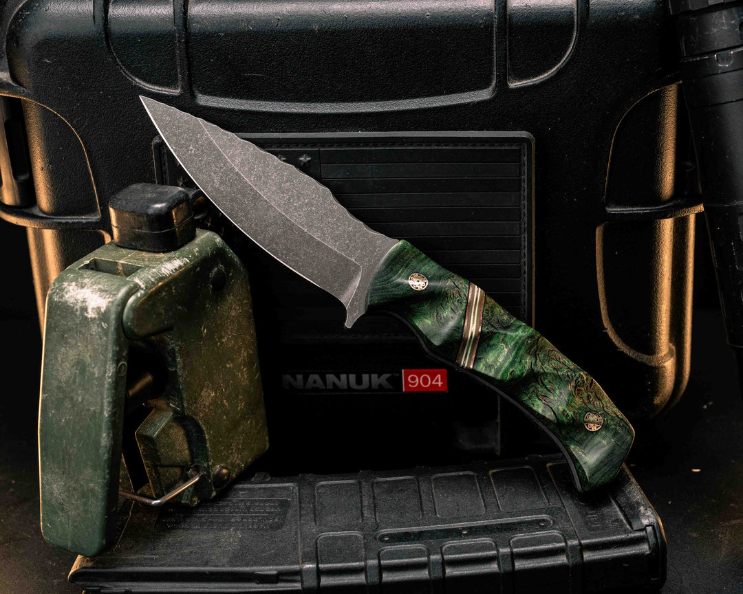 Ishi- Dyed Black Ash, Black G10, Copper, OD Green G10, White G10 and Brass Split, Mosaic Pins, Textured Grip