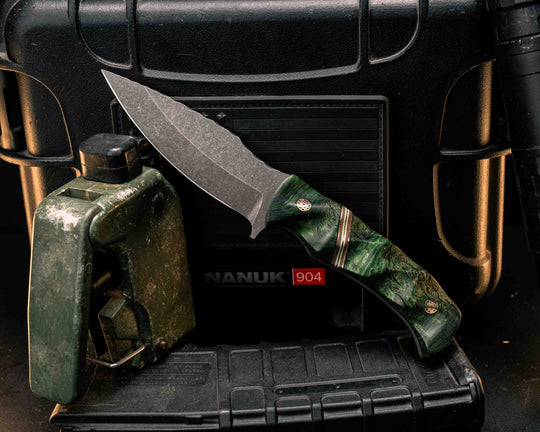 Ishi- Dyed Black Ash, Black G10, Copper, OD Green G10, White G10 and Brass Split, Mosaic Pins, Textured Grip