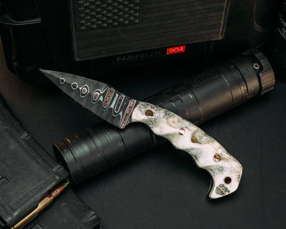 3" HUMINT -  Baker Forge Ladder CopperMai - Mosaic Pins, Copper & Brass Pin Copper Lanyard Pin, Textured Grip.