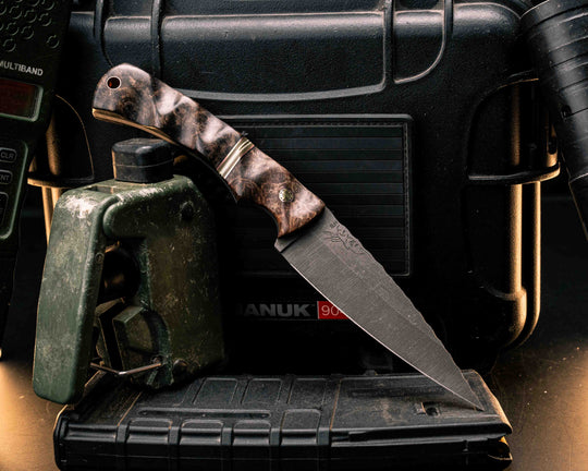 Prometheus- Chechen Caribbean Rosewood, Black G10, Copper, OD Green G10, White G10 and Brass Split, Mosaic Pin, Copper Lanyard Pin, Textured Grip
