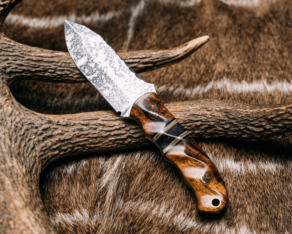 Disaster Cub- Desert Ironwood, Black G10, Coyote G10 and Brass Pin Striping, Red Dark Matter Carbon Split, Mosaic Pins, Brass Lanyard Pin, Textured Grip