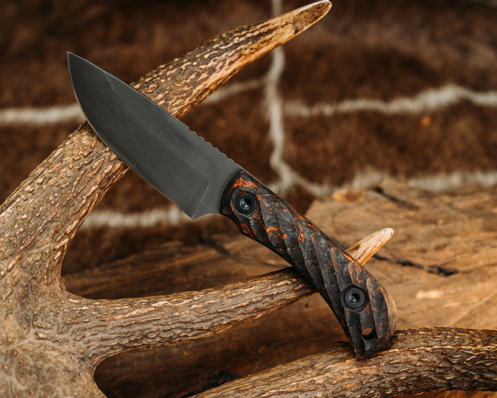 Cav Jr Back Country- Orange Dark Matter Carbon, Allen Bolts, Reticulated Grip