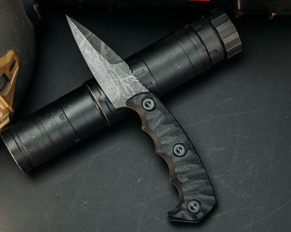 3" HUMINT- Black G10, Allen Bolts, Chaos Grip