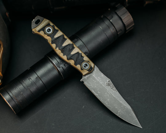 Field Knife Jr- OD Green and Black G10, Allen Bolts, Chaos Grip