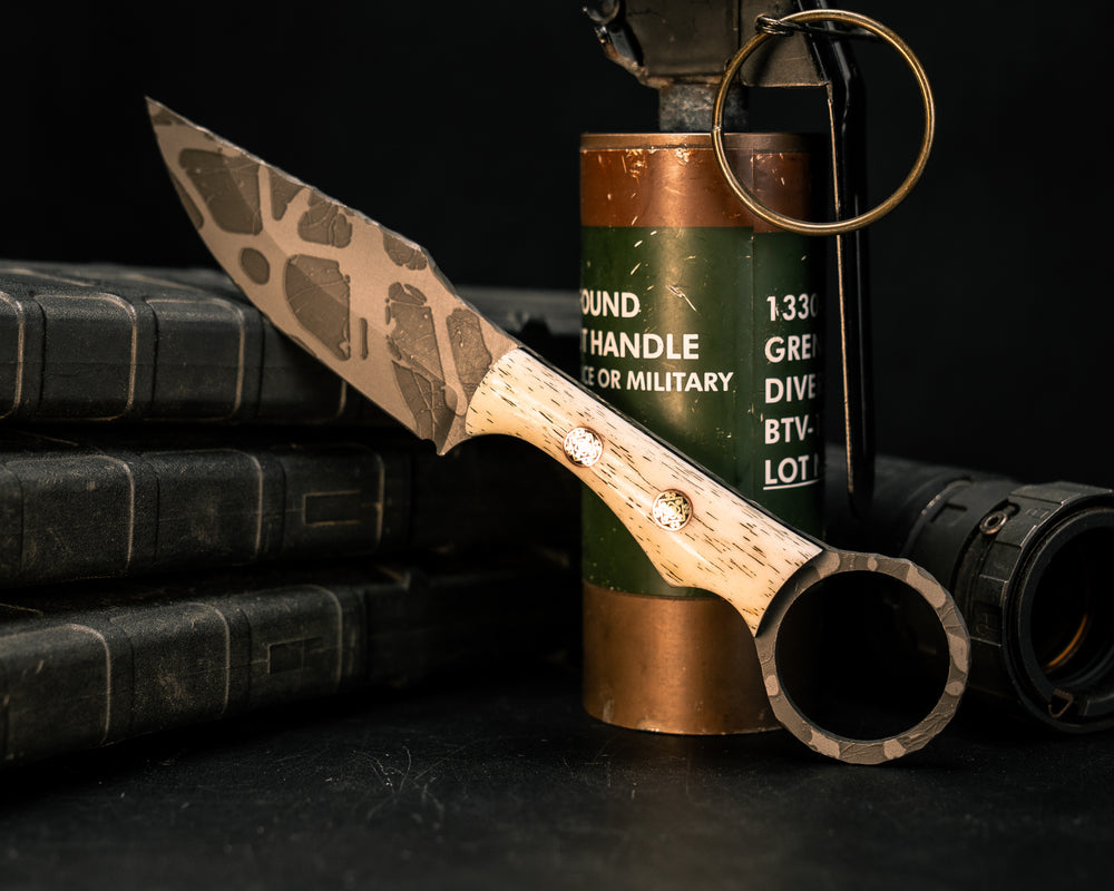 Jaq- Giraffe Bone, Mosaic Pins, Smooth Grip