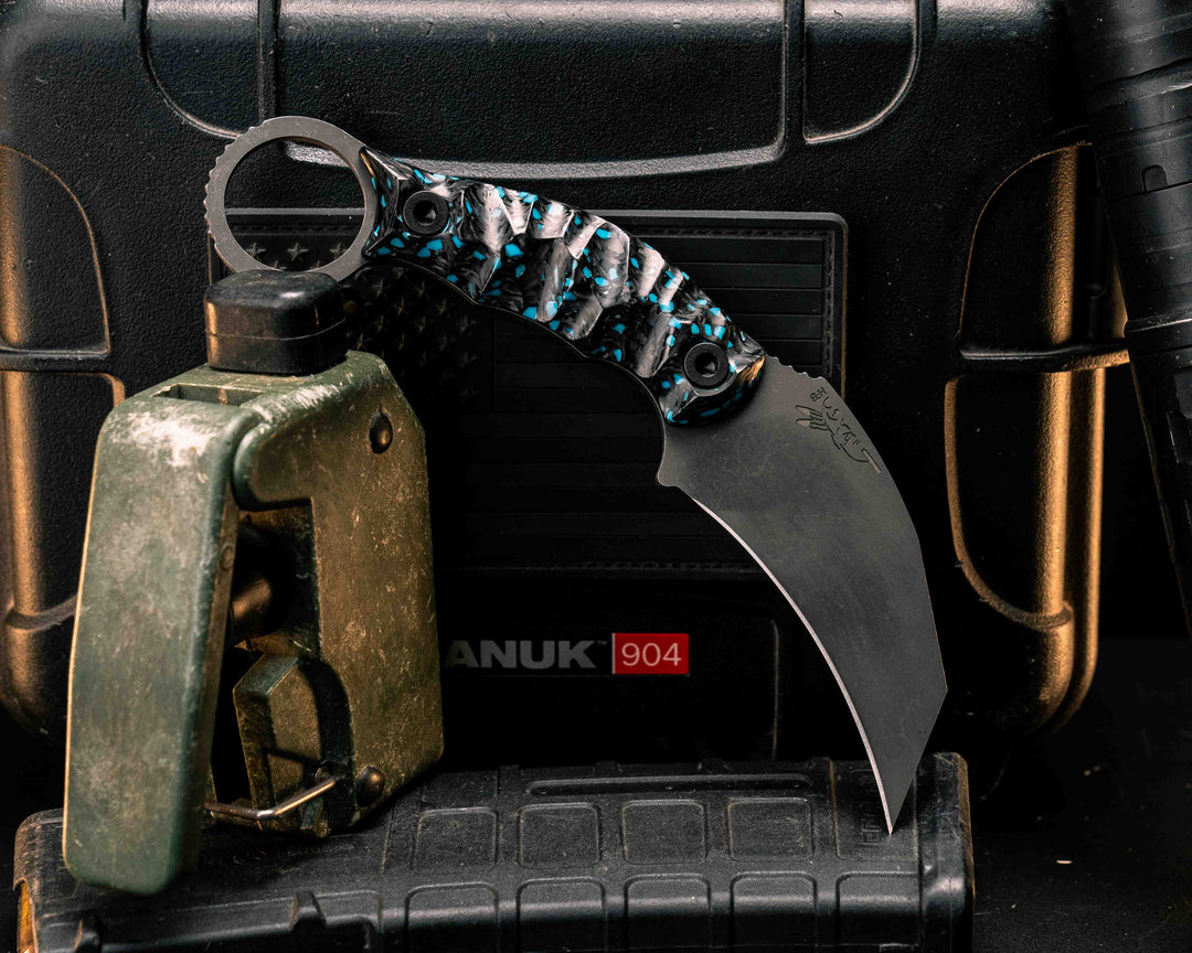 Karambito- Rocky Wave Carbon, Brass Allen Bolts, Textured Grip