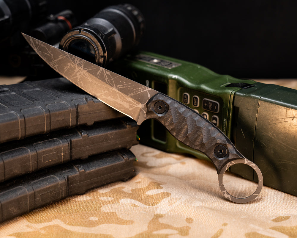 Osoraku 4"- Black G10, Allen Bolts, Chaos Grip